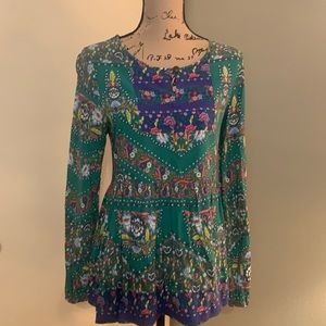 Matilda Jane Boho Evergreen floral top, NWT, size M